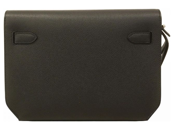 Sac à main Kelly Depeche 25 d'Hermès Noir - vue 8