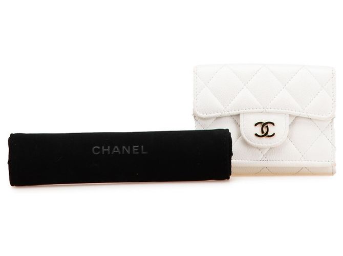 Cartera tri-fold Matelassé Chanel Blanco - vista 12