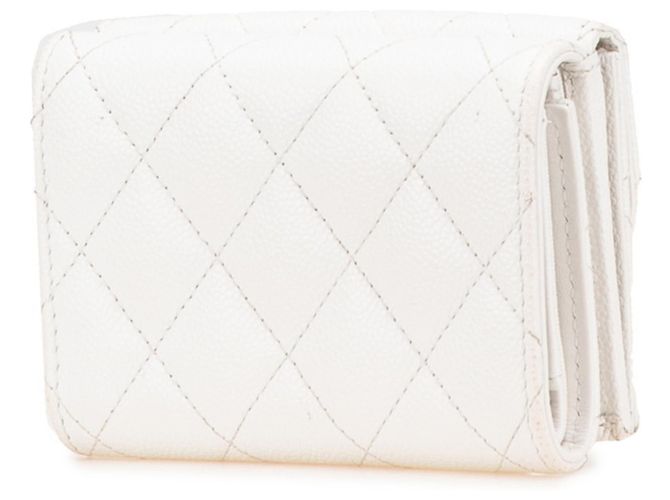Cartera tri-fold Matelassé Chanel Blanco - vista 2