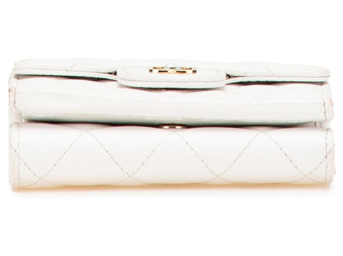 Cartera tri-fold Matelassé Chanel Blanco - vista 3