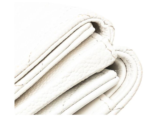 Cartera tri-fold Matelassé Chanel Blanco - vista 4