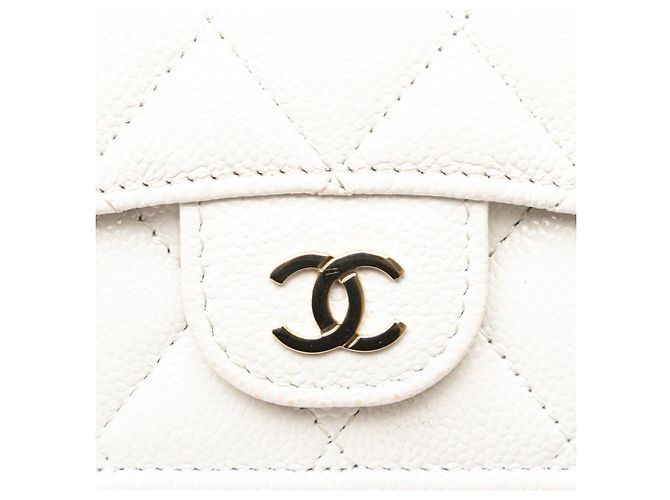 Cartera tri-fold Matelassé Chanel Blanco - vista 8