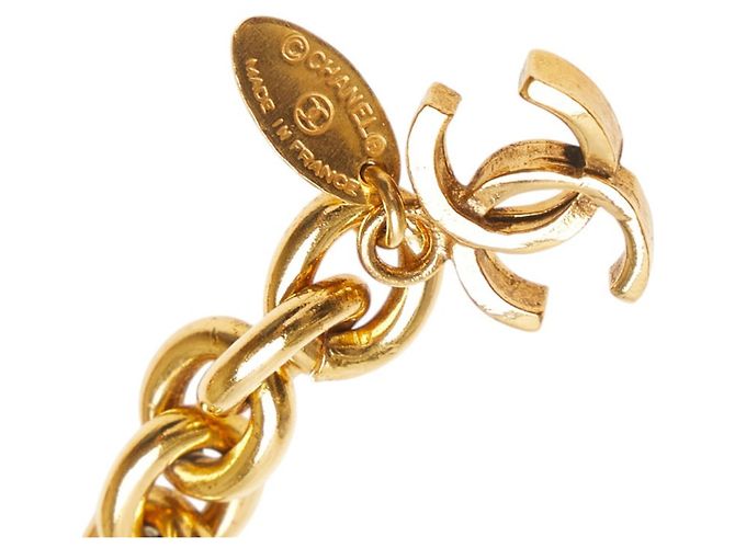 Timeless Vintage Chanel Matelassé 3-Strang Kette Gürtel Golden - Ansicht 4