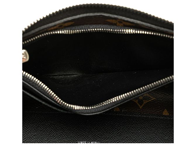 Cartera Zippy Dragonne Monogram Macassar Louis Vuitton Castaño Negro Monograma - vista 11