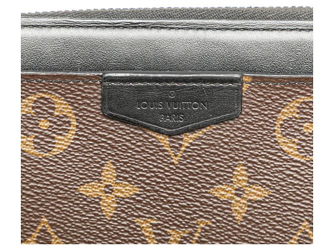Cartera Zippy Dragonne Monogram Macassar Louis Vuitton Castaño Negro Monograma - vista 8