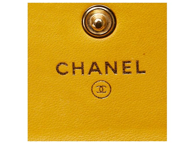 Visitenkartenetui Chanel Matelassé Coco Mark Braun Gelb - Ansicht 10