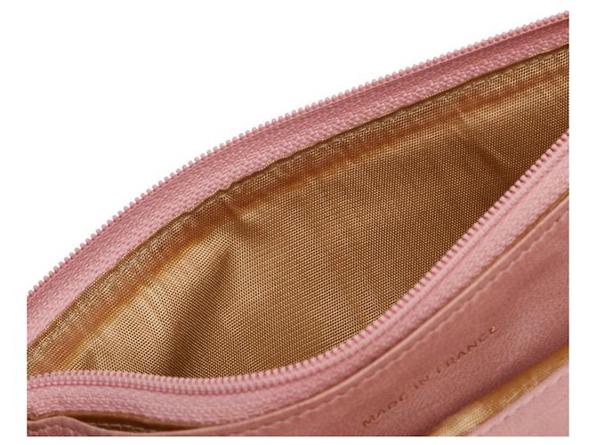 Portafoglio a catena Chanel Coco Mark in pelle caviar rosa - vista 8