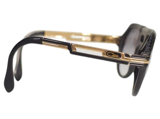 Autre Marque Cazal Arc en Ciel 657 /3 Lunettes de soleil Aviateur Noir et Or - vue 4