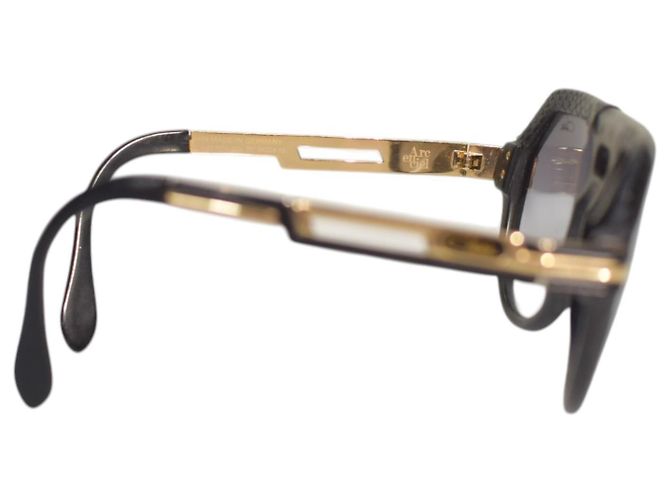 Autre Marque Cazal Arc en Ciel 657 /3 Lunettes de soleil Aviateur Noir et Or - vue 5