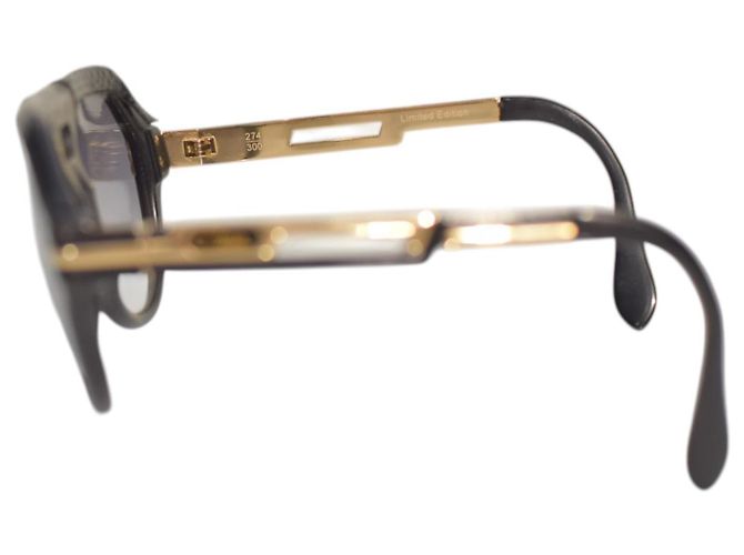 Autre Marque Cazal Arc en Ciel 657 /3 Lunettes de soleil Aviateur Noir et Or - vue 7