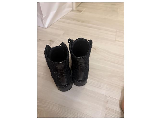 Botas de tweed azul marino Chanel - vista 5