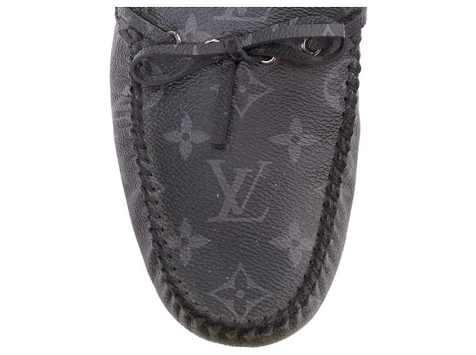 Mocassins gris monogramme Louis Vuitton - vue 6