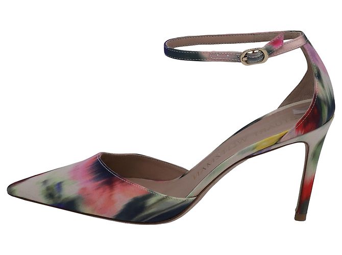 Stuart Weitzman Stuart 85 Zapatos de Tacón con Correa Acuarela en Satén Multicolor - vista 5
