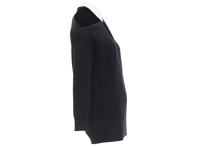 Valentino Garavani Schwarzer Wollpullover mit kalten Schultern von Valentino - Ansicht 4