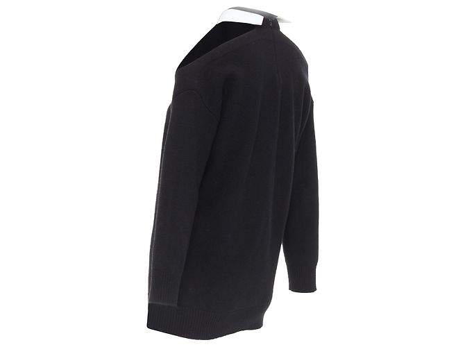 Valentino Garavani Schwarzer Wollpullover mit kalten Schultern von Valentino - Ansicht 6