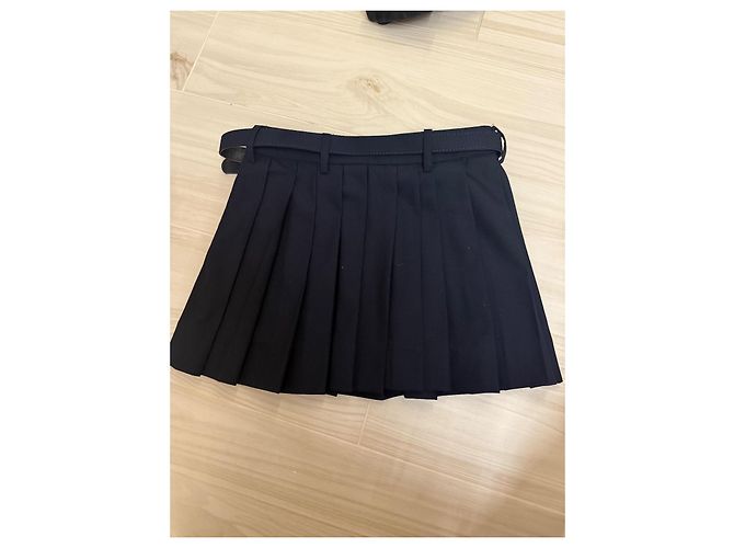 Minifalda Miu Miu azul marino de algodón - vista 4