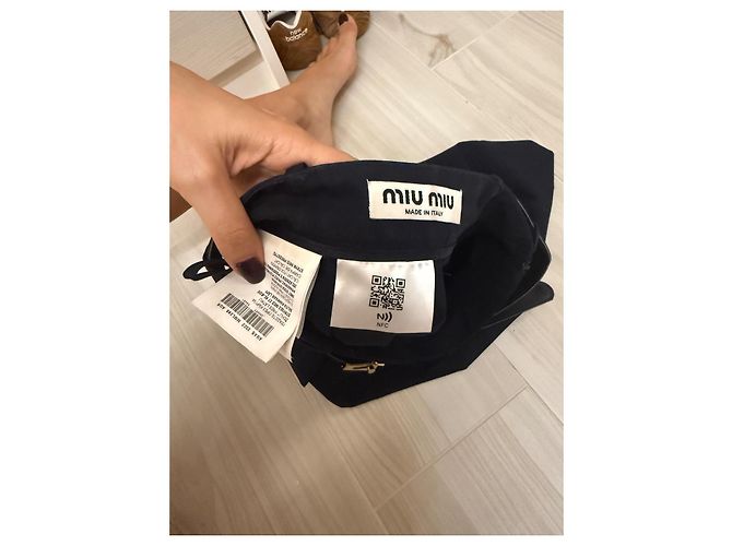 Minifalda Miu Miu azul marino de algodón - vista 5