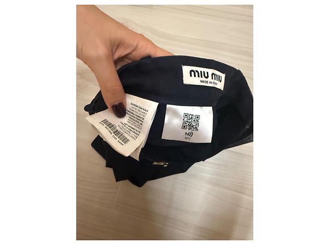 Minifalda Miu Miu azul marino de algodón - vista 6