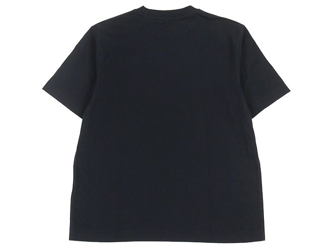 T-shirt in cotone con logo Burberry ricamato e patch Cavaliere Equestre Nero - vista 3