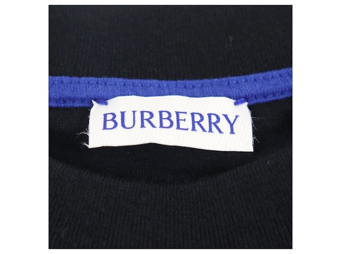 T-shirt in cotone con logo Burberry ricamato e patch Cavaliere Equestre Nero - vista 6