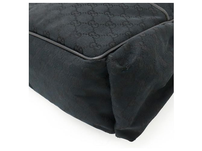 Borsa a spalla in tela GG e pelle Gucci Nero - vista 3