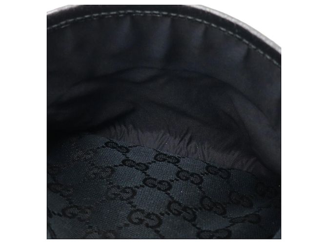 Borsa a spalla in tela GG e pelle Gucci Nero - vista 8