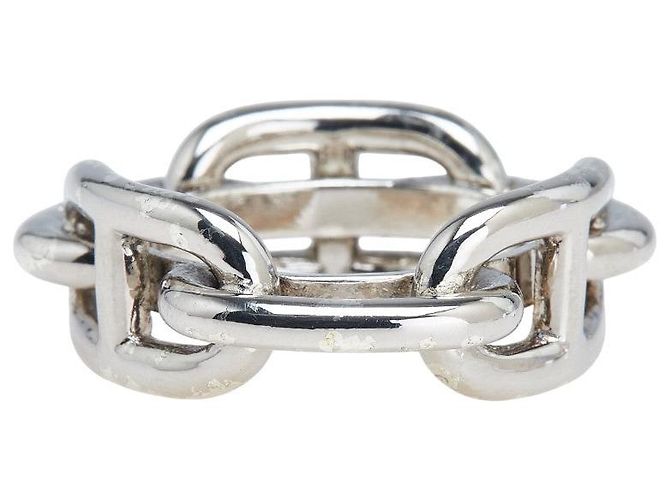 Ring Anello per sciarpa in metallo Chaîne d'Ancre di Hermès Argento - vista 4