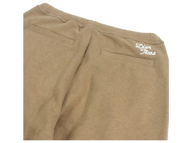 Pantalones bordados con parche de logo Dior×Denim Tears Beige - vista 4