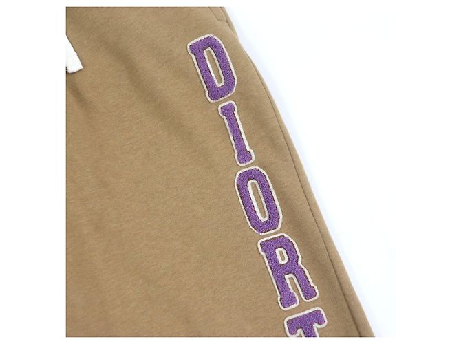 Pantalones bordados con parche de logo Dior×Denim Tears Beige - vista 5