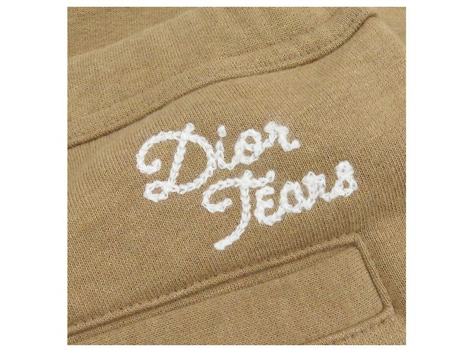 Pantalones bordados con parche de logo Dior×Denim Tears Beige - vista 6