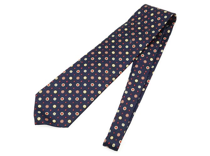Bulgari Cravatta in seta sette pieghe BVLGARI Rosso Blu Multicolore Blu navy - vista 2