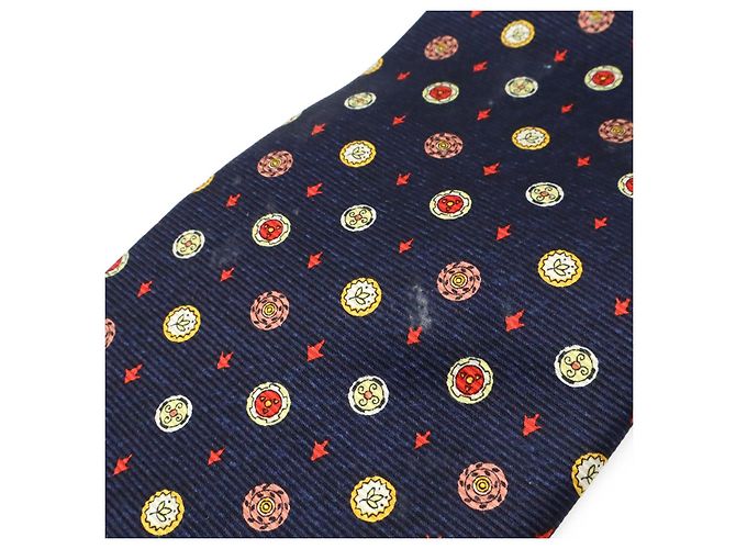Bulgari Cravatta in seta sette pieghe BVLGARI Rosso Blu Multicolore Blu navy - vista 7