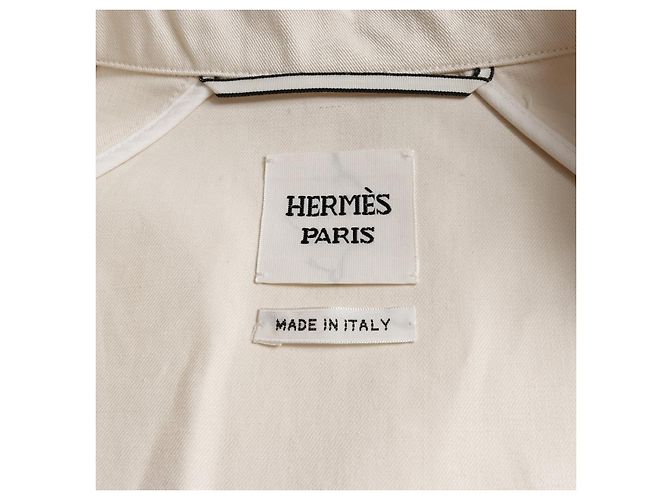 Giacca esterna in cotone Crudecell di Hermès Beige Crudo - vista 3