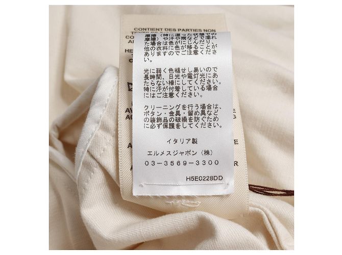 Giacca esterna in cotone Crudecell di Hermès Beige Crudo - vista 4