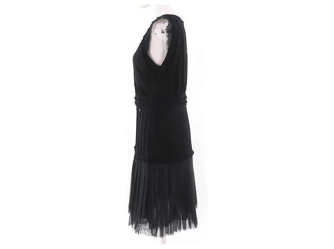 Vestido de seda Little Black Dress de Chanel Negro - vista 2