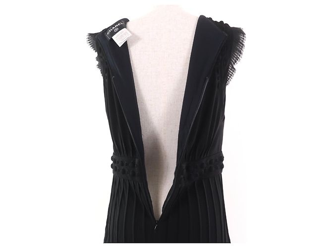 Vestido de seda Little Black Dress de Chanel Negro - vista 5
