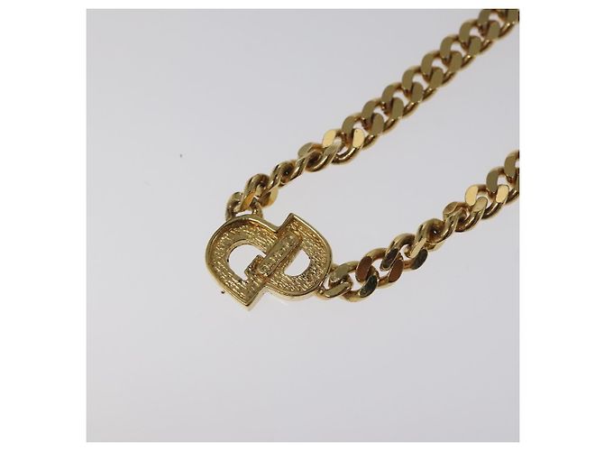 Christian Dior CD Pendant Metal and Crystals Golden - view 4