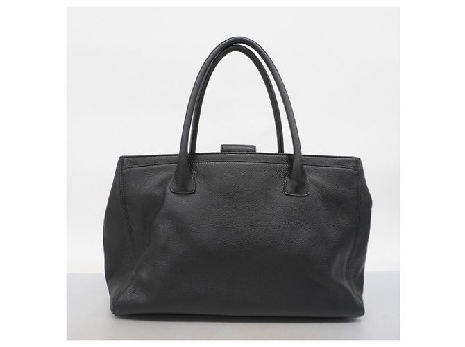 Chanel Executive Leder Tote Bag Schwarz - Ansicht 14