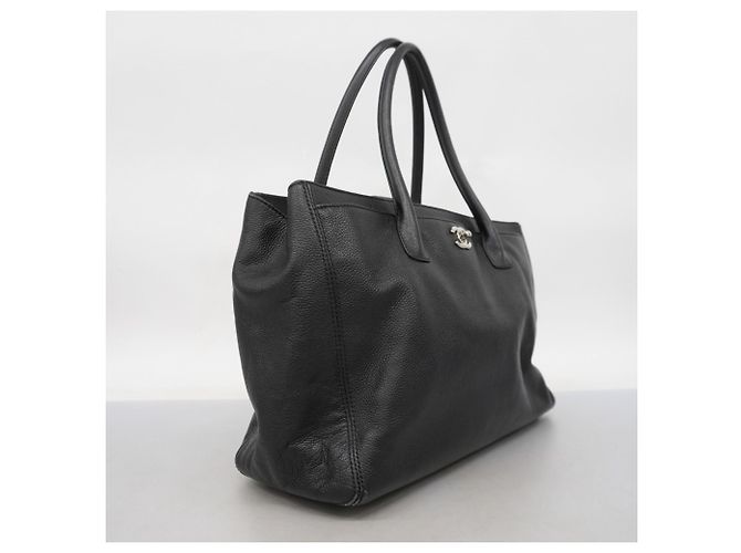 Chanel Executive Leder Tote Bag Schwarz - Ansicht 2