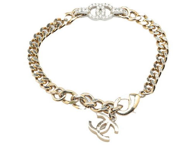 Timeless Bracciale a catena con strass Coco Mark di Chanel Argento - vista 3