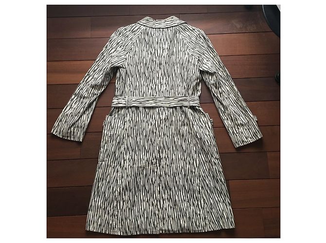 Gabardina Marc Jacobs de algodón con estampado de cebra Negro Blanco - vista 10