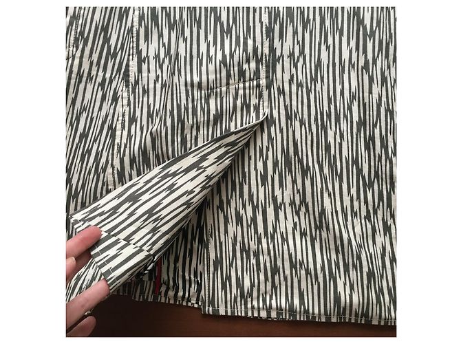 Gabardina Marc Jacobs de algodón con estampado de cebra Negro Blanco - vista 11