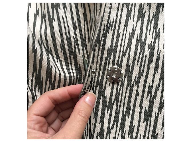 Gabardina Marc Jacobs de algodón con estampado de cebra Negro Blanco - vista 14