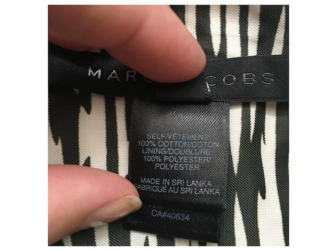 Gabardina Marc Jacobs de algodón con estampado de cebra Negro Blanco - vista 16