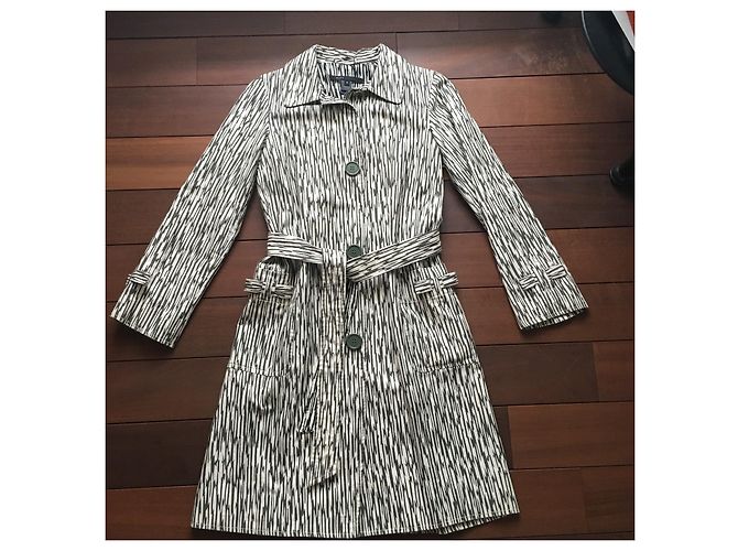 Gabardina Marc Jacobs de algodón con estampado de cebra Negro Blanco - vista 2