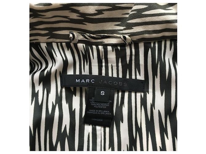 Gabardina Marc Jacobs de algodón con estampado de cebra Negro Blanco - vista 4