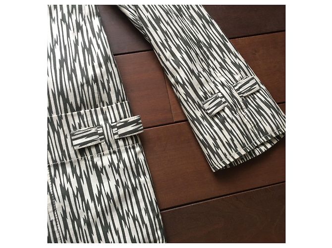 Gabardina Marc Jacobs de algodón con estampado de cebra Negro Blanco - vista 6