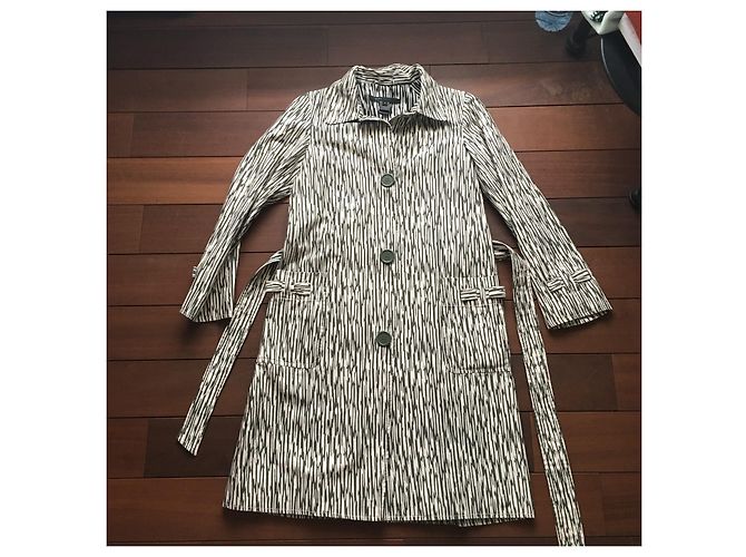 Gabardina Marc Jacobs de algodón con estampado de cebra Negro Blanco - vista 7