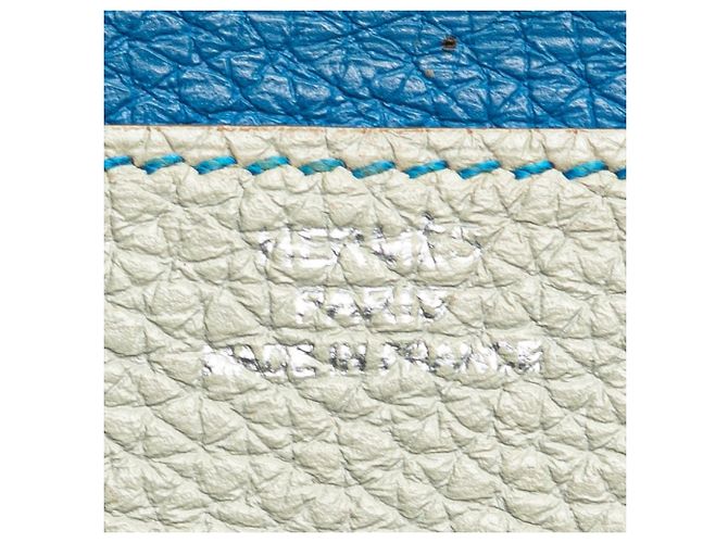 Hermès Dogon Duo GM Langbörse Blau Grau - Ansicht 11