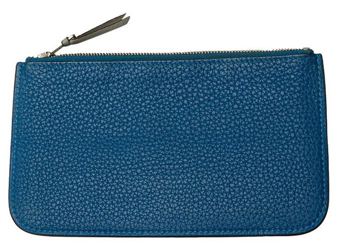 Hermès Dogon Duo GM Langbörse Blau Grau - Ansicht 8